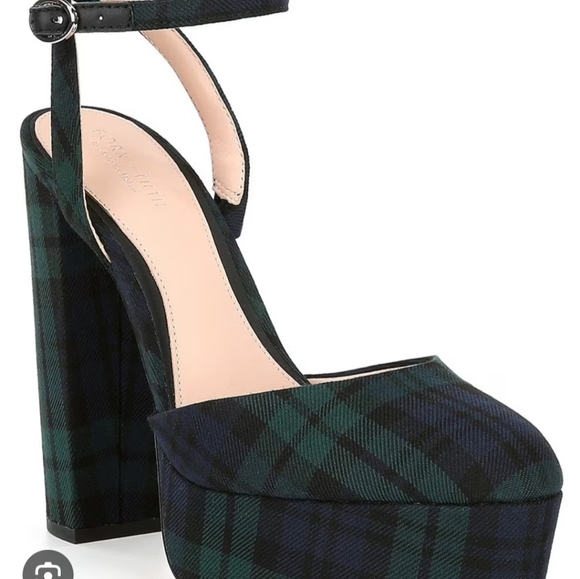 Antonio Melanix Born on Fifth Liv Tartan Plaid Closed Toe Platform Dress Pumps - Picture 7 of 8